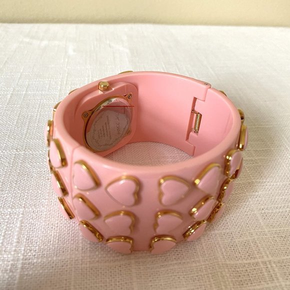 Betsey Johnson Candy Heart Lucite Watch in Pink - Picture 7 of 8